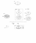 Flywheel Diagram and Parts List for 282H07-0110-E1  Briggs and Stratton Engine